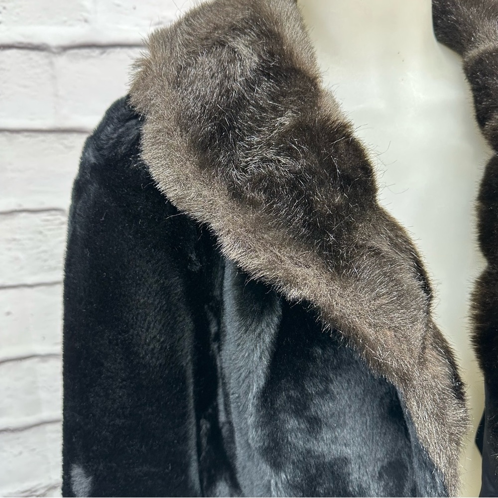 Regina Glenara by Glenoit VTG Black Brown Fur Cape Wrap USA Scalloped Co… - Picture 4 of 15